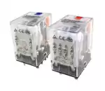 0.0.0.8.20011, KMY400012LT; Реле промежуточное; 4C, 5A, LED, Тест кнопка, 12B DC