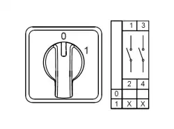 0.0.0.8.00018, CS080091L; Двухпозиционные Переключатели Вкл-Выкл (0-1); 2 FAZ 80 A 60° (MOQ 1000)